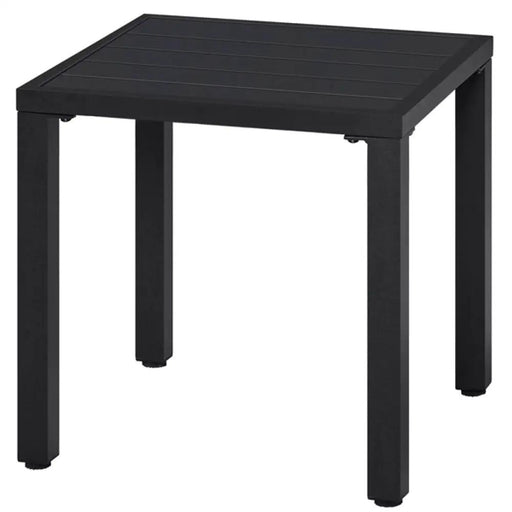 Outdoor Small Metal Square Side Table Garden Coffee End Table by Yaheetech