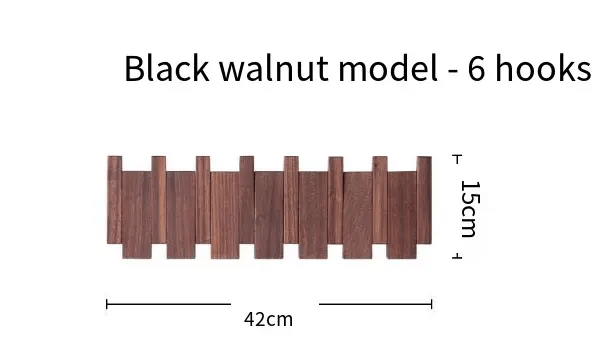 Simplicity Piano Key Wall Coat Rack Three Hook Wood Decor by Action Outdoors Limited