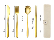 Korean Style Stainless Steel Outdoor Cutlery Set with Storage Box or Bag PJL2011 by ECOTREK