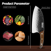 Qulajoy Meat Cleaver Knife - 7.3 Inch High Carbon Stainless Steel Butcher Knife For Meat Cutting Slicing Vegetables- Professional Chopper Knife For Home Kitchen Chef Knife - Steel Meat Cleaver Knife by China Dropship
