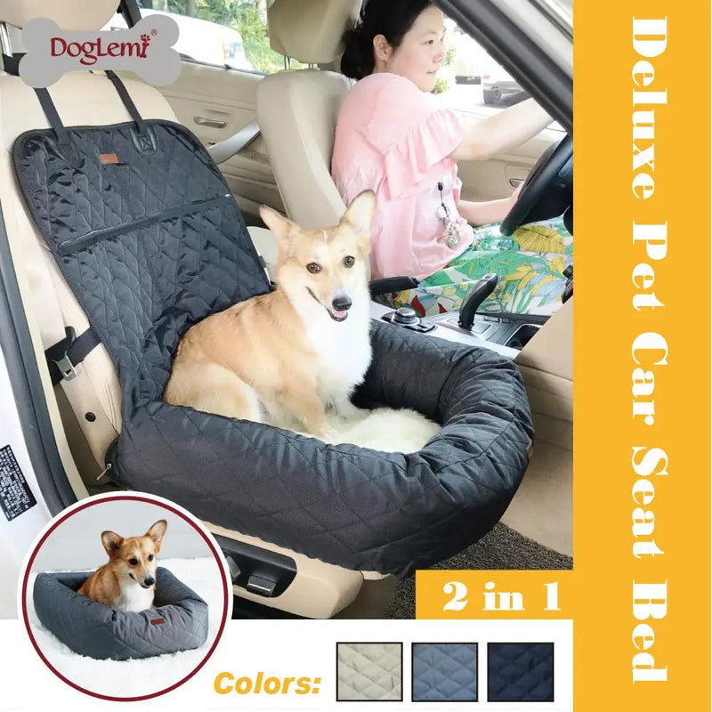 Multifunctional Pet Car Bed With Thick Cushion For Front And Rear Seats by Action Outdoors Limited
