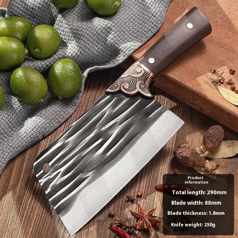 Bone Cutting Knife Kitchen Knife Household Sharp Slicing Knife A28 Striped Kitchen Knife Black by China Dropship