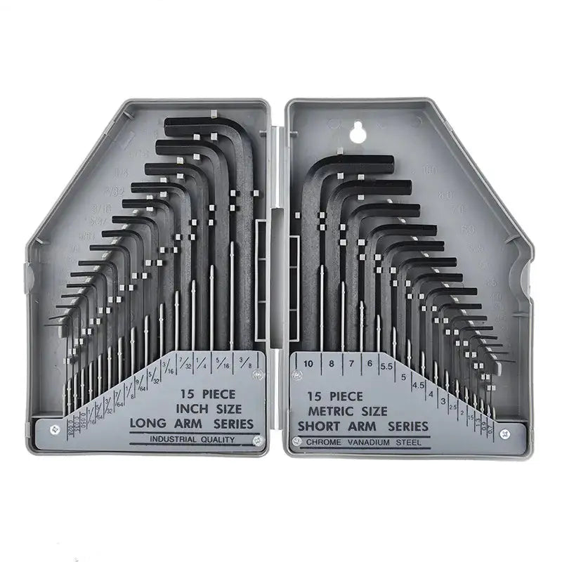 30PC L-Shaped Hex Key Tool Set with Plastic Case - Professional Allen Wrench Set by Mead's Supply & Equipment Outfitters limited