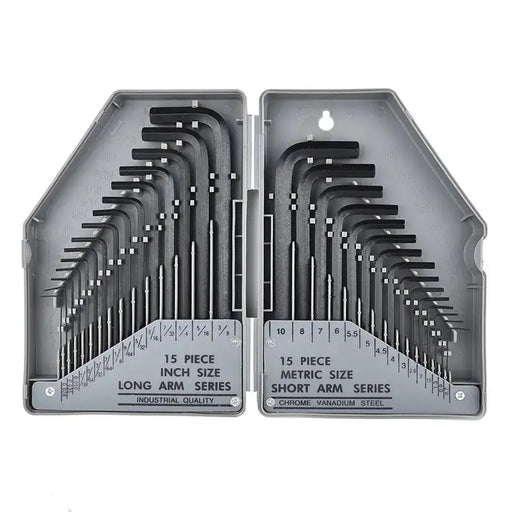 30PC L-Shaped Hex Key Tool Set with Plastic Case - Professional Allen Wrench Set by Mead's Supply & Equipment Outfitters limited