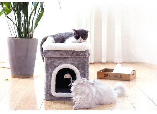Collapsible Cat House with Bed H 42cm by dealonline.co.nz