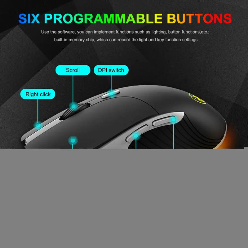 IMICE X6 Wired RGB Gaming Mouse — 6-Button Precision Control | PC Gaming by Mead's Supply & Equipment Outfitters limited