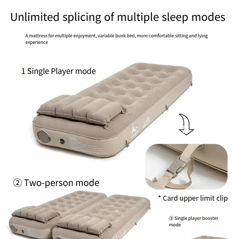 Self-Inflatable Camping Mattress - 190x160x25cm Double with Pillow | Home & Outdoor Use by Mead's Supply & Equipment Outfitters limited