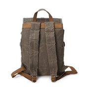 Men's Waxed Canvas Backpack — Vintage Leather Trim Waterproof | Travel & Hiking by Mead's Supply & Equipment Outfitters limited