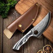 Damascus Stainless Steel Bone Knife For Kitchen Bone cutting knife by China Dropship