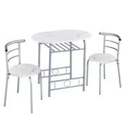 Space Saving Dining Table Set Modern Round Dining Table Set for 2 by Yaheetech
