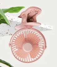 USB Mini Clip Fan Silent Rechargeable For Dorm Rooms by Action Outdoors Limited