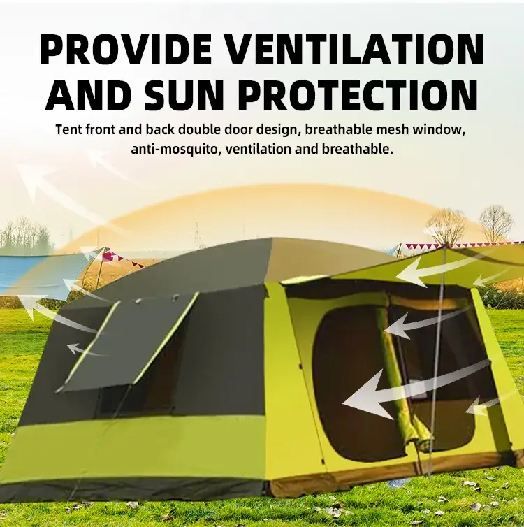 Camping Tent 420x305x210cm - Green by salelink.co.nz