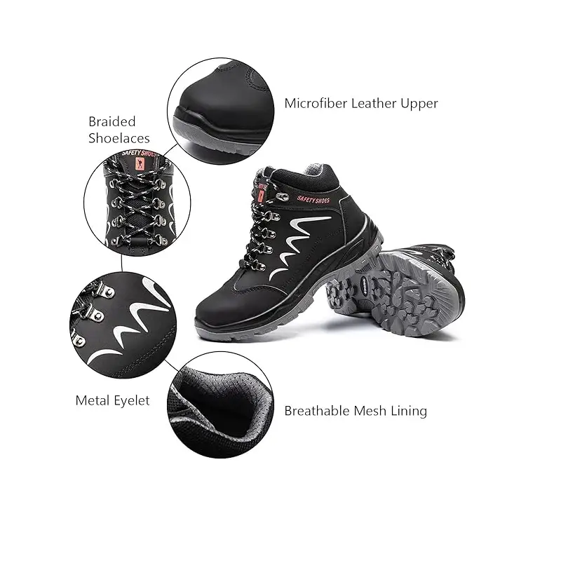 Work Safety Shoes Breathable Steel Cap Industrial Lightweight Construction by dealonline.co.nz