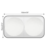 Large Silver Car Sunshade Foldable Double-Circle by dealonline.co.nz