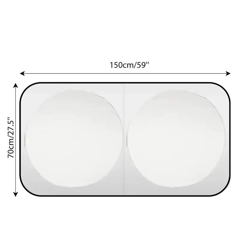 Large Silver Car Sunshade Foldable Double-Circle by dealonline.co.nz