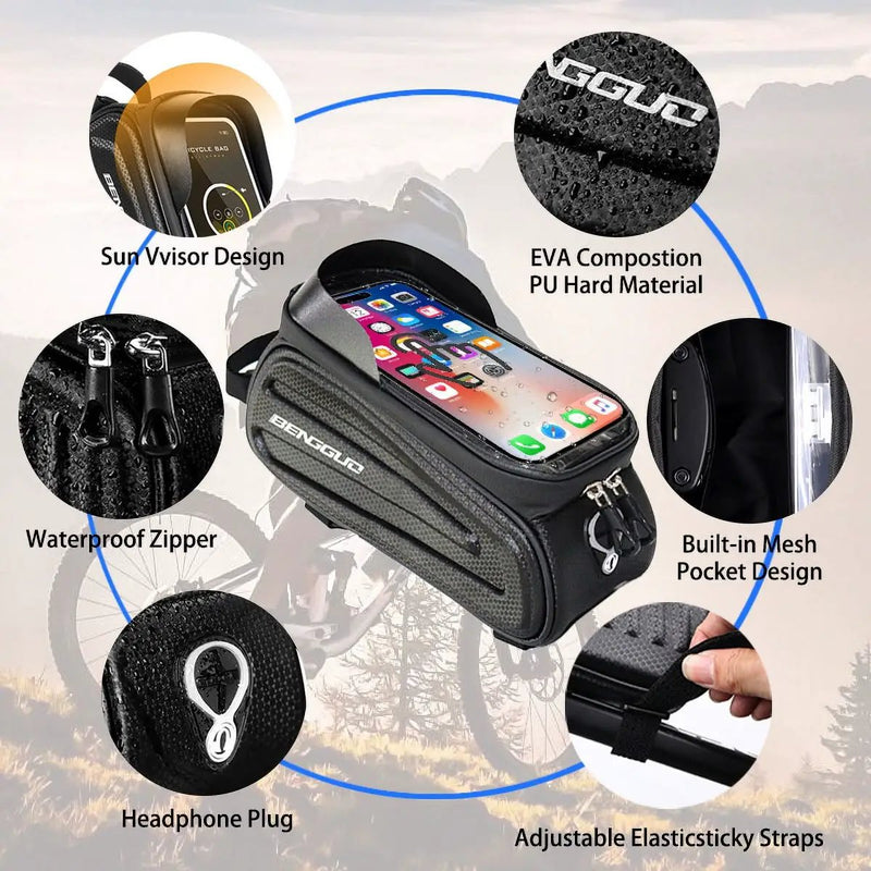 Ecotrek Bicycle Frame Bag & Cell Phone Bracket Bag TG117016 by ECOTREK