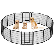 16 Panels Heavy Duty Pet Playpen Pet Exercise Barrier Fence by Yaheetech