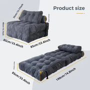 Folding Sofa Convertible Comfy Foam Couch Bed Foldable Mattress by dealonline.co.nz