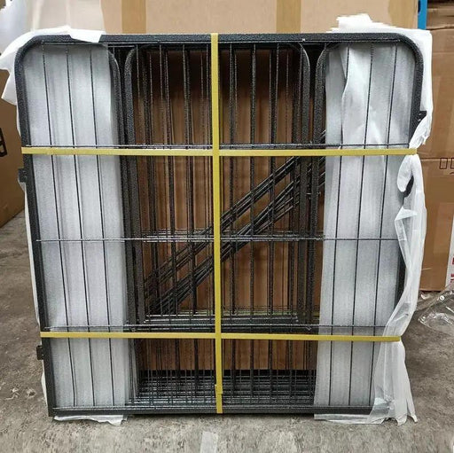 Pet Fence 8 Panels 80 x 80cm Dog Playpen Pet Enclosure SILVER MIX by dealonline.co.nz