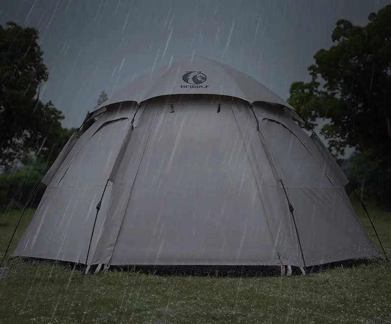 Large Hexagon Double-Layer Waterproof Camping Tent DYLF2063 by ECOTREK