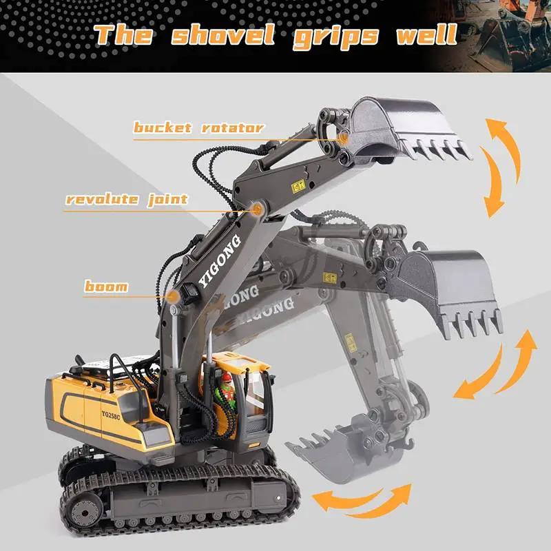 Remote Control Engineering Vehicles Series - 1:20 Excavator 11 Channels 2.4G by dealonline.co.nz