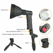 LED Handheld Spotlight Rechargeable Hunting Camping Flashlight by salelink.co.nz