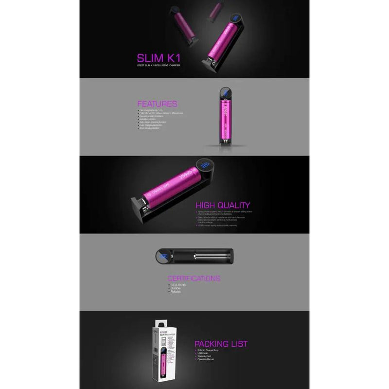 Efest Slim K1 Battery Charger by That Watch Shop