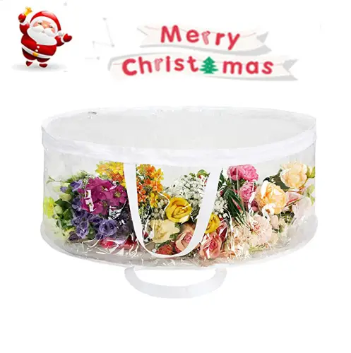 60x20cm Clear Christmas Wreath Storage Bag Packaging Bag by salelink.co.nz
