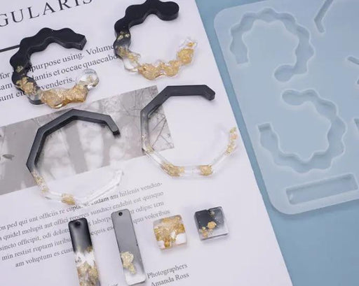 DIY Silicone Resin Moulds Earrings Pendant Epoxy Casting Moulds - 01 by Resin Art NZ