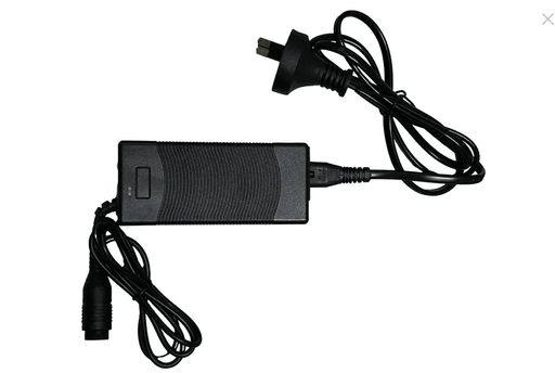 Electric Reel Battery Charger for the 10 Amp hour Battery with power cord and connector.