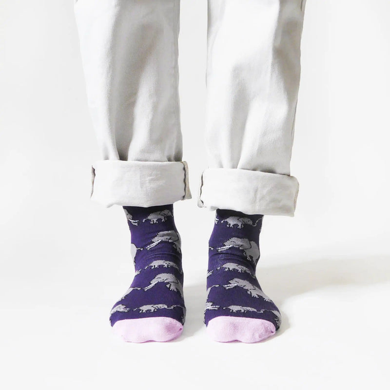 Barekind NZ Socks Save the Elephants Bamboo Socks Save the Elephants Bamboo Socks