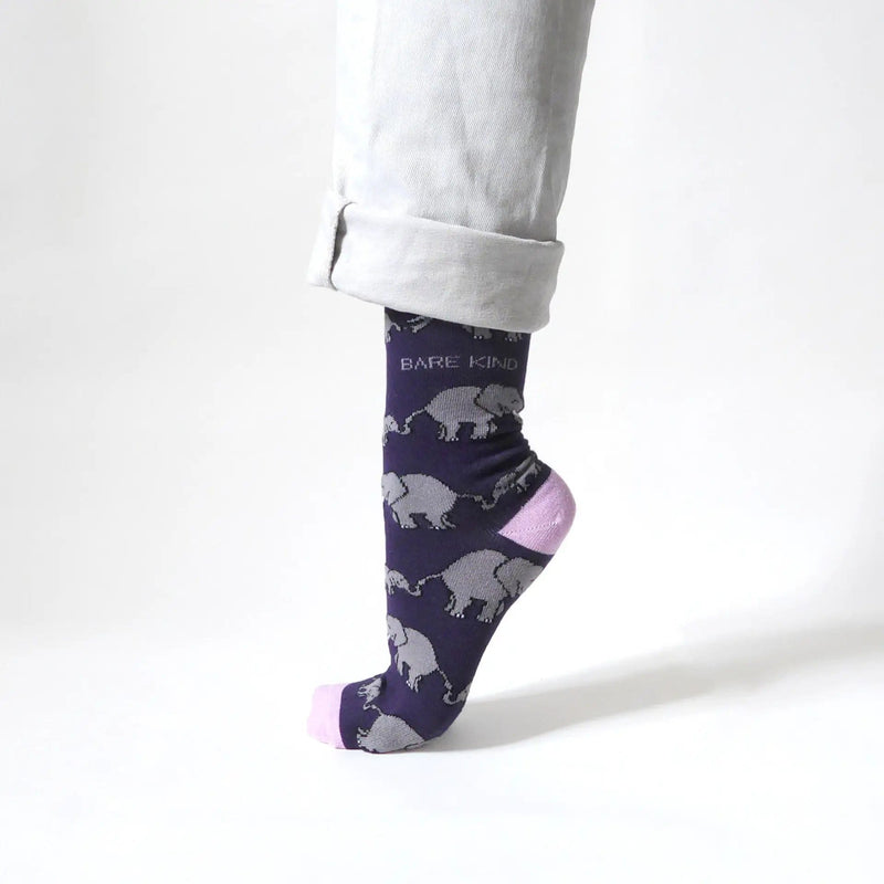 Barekind NZ Socks Save the Elephants Bamboo Socks Save the Elephants Bamboo Socks