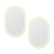 SportZone.co.nz Health & Beauty > Makeup > Makeup Mirrors Embellir 2 LED Wall Mirror With Light 50X75CM Bathroom Decor Oval Mirrors Vanity Embellir 2 LED Wall Mirror With Light 50X75CM Bathroom Decor Oval Mirrors Vanity