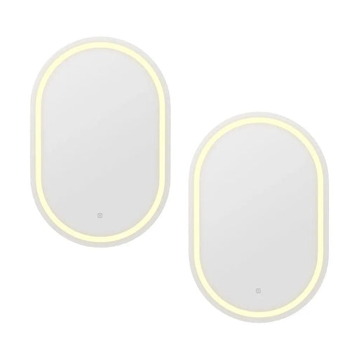 SportZone.co.nz Health & Beauty > Makeup > Makeup Mirrors Embellir 2 LED Wall Mirror With Light 50X75CM Bathroom Decor Oval Mirrors Vanity Embellir 2 LED Wall Mirror With Light 50X75CM Bathroom Decor Oval Mirrors Vanity