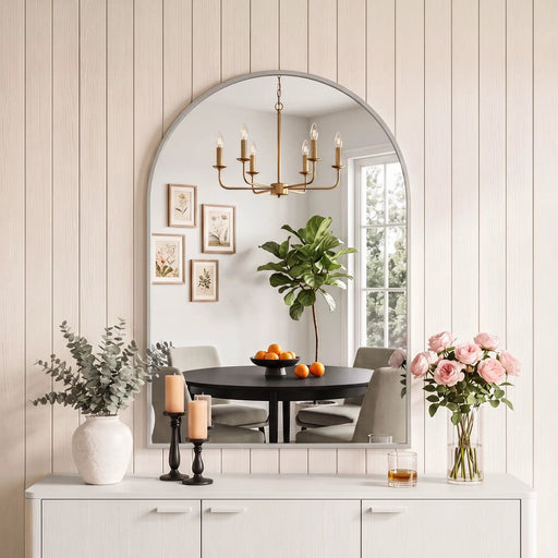 SportZone.co.nz Home & Garden > Decor > Mirrors Embellir 61x41cm Silver Arch Wall Mirror Embellir 61x41cm Silver Arch Wall Mirror