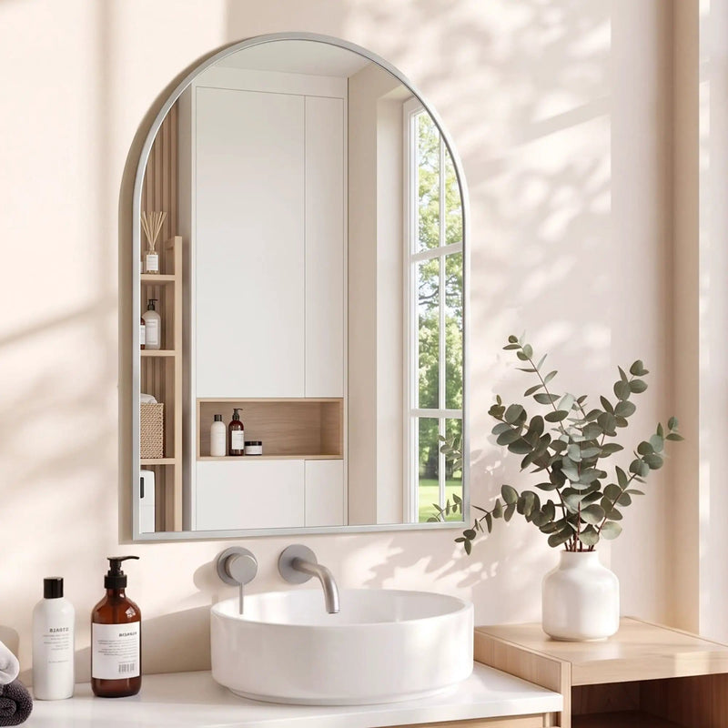 SportZone.co.nz Home & Garden > Decor > Mirrors Embellir 61x41cm Silver Arch Wall Mirror Embellir 61x41cm Silver Arch Wall Mirror
