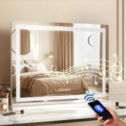 SportZone.co.nz Home & Garden > Decor > Mirrors Embellir Bluetooth Makeup Mirror 58x46cm Hollywood Vanity with LED Light Crystal Embellir Bluetooth Makeup Mirror 58x46cm Hollywood Vanity with LED Light Crystal