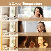SportZone.co.nz Home & Garden > Decor > Mirrors Embellir Bluetooth Makeup Mirror 58x46cm Hollywood Vanity with LED Light Crystal Embellir Bluetooth Makeup Mirror 58x46cm Hollywood Vanity with LED Light Crystal
