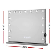 SportZone.co.nz Home & Garden > Decor > Mirrors Embellir Bluetooth Makeup Mirror 58x46cm Hollywood Vanity with LED Light Wall Embellir Bluetooth Makeup Mirror 58x46cm Hollywood Vanity with LED Light Wall