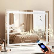 SportZone.co.nz Home & Garden > Decor > Mirrors Embellir Bluetooth Makeup Mirror 80x58cm Hollywood Vanity with LED Light Crystal Embellir Bluetooth Makeup Mirror 80x58cm Hollywood Vanity with LED Light Crystal