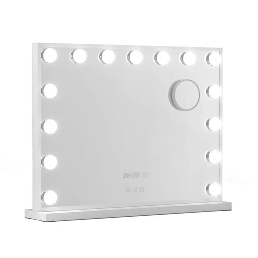 SportZone.co.nz Home & Garden > Decor > Mirrors Embellir Makeup Mirror 58x45cm Hollywood Vanity with LED Light Tabletop White Embellir Makeup Mirror 58x45cm Hollywood Vanity with LED Light Tabletop White