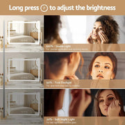 SportZone.co.nz Health & Beauty > Makeup > Makeup Mirrors Embellir Makeup Mirror 58x46cm 360～ Rotatable Vanity Mirror with Lights Bright Light Strip Adjustable Embellir Makeup Mirror 58x46cm 360～ Rotatable Vanity Mirror with Lights Bright Light Strip Adjustable