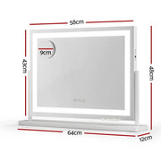 SportZone.co.nz Health & Beauty > Makeup > Makeup Mirrors Embellir Makeup Mirror 58x46cm 360～ Rotatable Vanity Mirror with Lights Bright Light Strip Adjustable Embellir Makeup Mirror 58x46cm 360～ Rotatable Vanity Mirror with Lights Bright Light Strip Adjustable