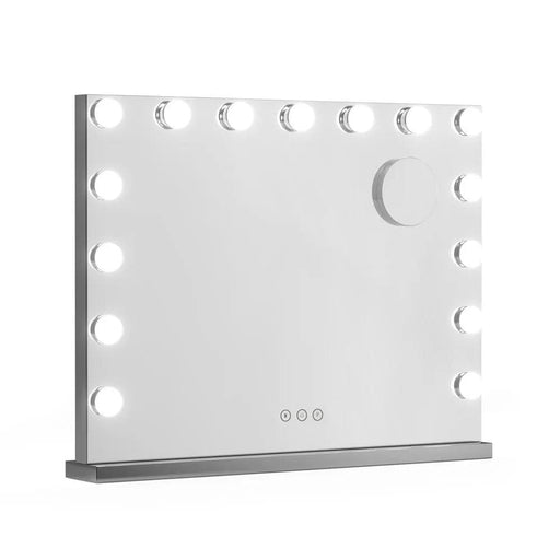 SportZone.co.nz Home & Garden > Decor > Mirrors Embellir Makeup Mirror 58x46cm Hollywood Vanity with LED Light Tabletop Wall Embellir Makeup Mirror 58x46cm Hollywood Vanity with LED Light Tabletop Wall