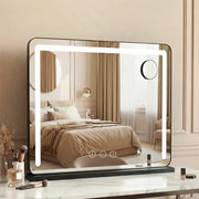 SportZone.co.nz Health & Beauty > Makeup > Makeup Mirrors Embellir Makeup Mirror 60x50cm Hollywood Vanity with LED Light Tabletop Black Embellir Makeup Mirror 60x50cm Hollywood Vanity with LED Light Tabletop Black