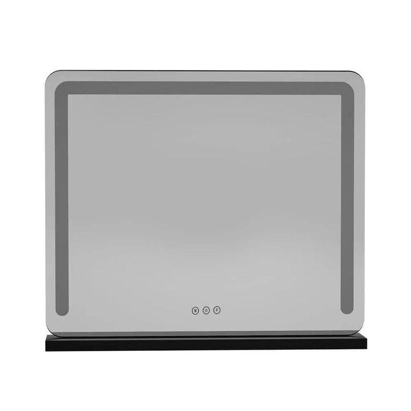 SportZone.co.nz Health & Beauty > Makeup > Makeup Mirrors Embellir Makeup Mirror 60x50cm Hollywood Vanity with LED Light Tabletop Black Embellir Makeup Mirror 60x50cm Hollywood Vanity with LED Light Tabletop Black
