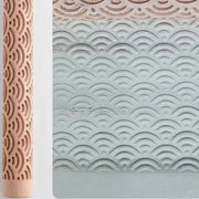 Habicare SS Embossed Wooden Rolling Pin for Clay & Pottery (different types available) Embossed Wooden Rolling Pin for Clay & Pottery (different types available)
