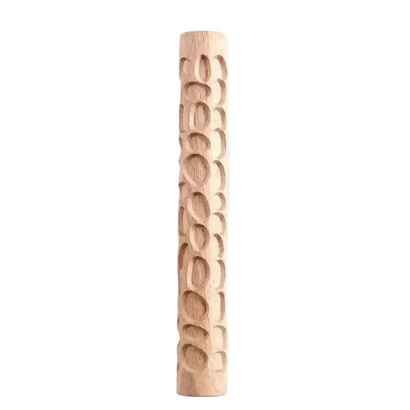 Habicare SS Embossed Wooden Rolling Pin for Clay & Pottery (different types available) Embossed Wooden Rolling Pin for Clay & Pottery (different types available)
