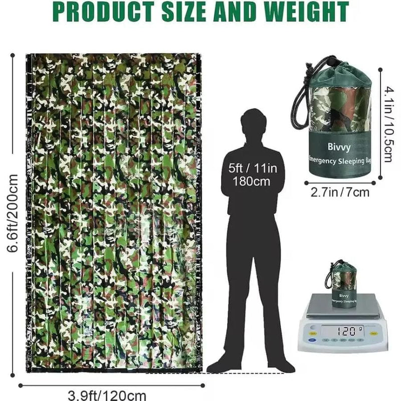 9eight5 Tools & Kits (multipurpose) Emergency Camo Tube Tent Emergency Camo Tube Tent