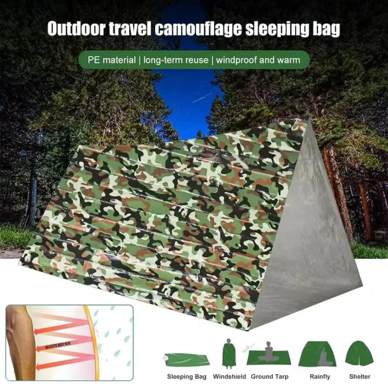 9eight5 Tools & Kits (multipurpose) Emergency Camo Tube Tent Emergency Camo Tube Tent